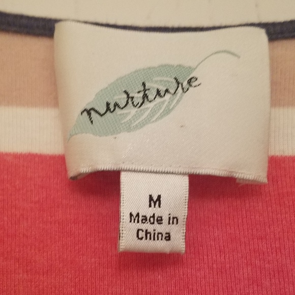 Striped Coral, Blue, and Tan Maxi Dress - Picture 3 of 3